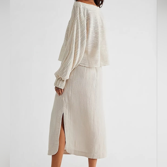 Free People White Easy Weekend Skirt Set Size Small - Picture 4 of 16